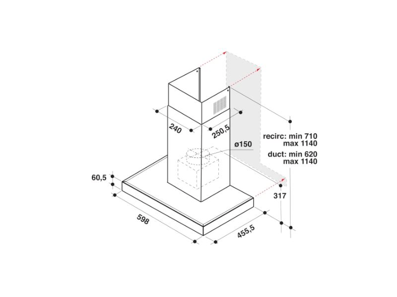 Whirlpool WHBS 62F LT K/1 Kürtős páraelszívó