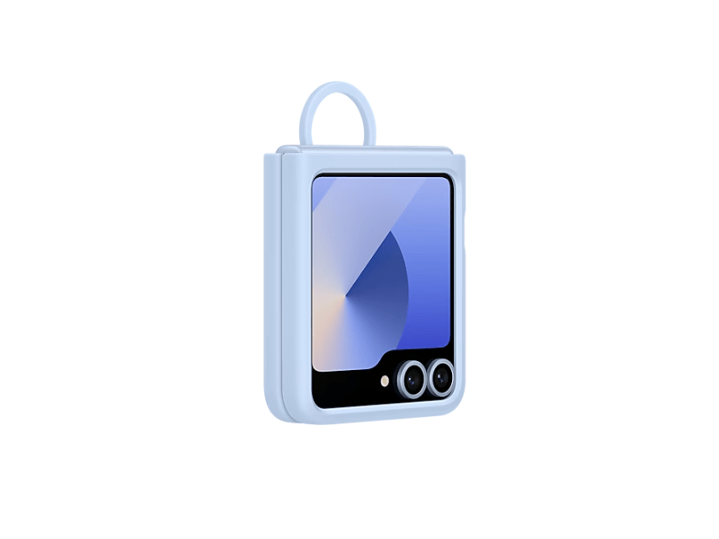 Samsung Galaxy Z Flip6 szilikon tok gyűrűvel, kék (EF-PF741TLEGWW)