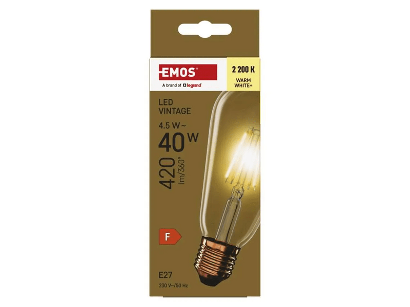 EMOS Z57032 LED izzó Vintage ST64 / E27 / 4,5 W (40 W) / 420 lm / Meleg fehér