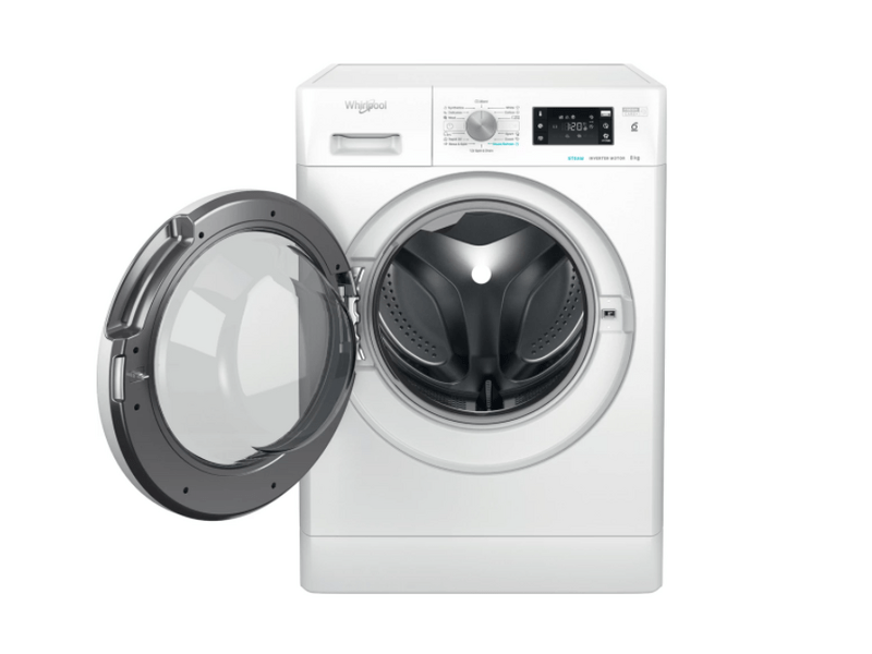 Whirlpool szabadonálló elöltöltős mosógép, 8,0 kg, fehér (FFB8258WVEE)