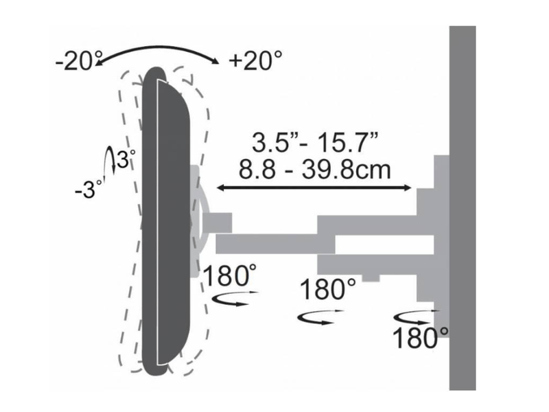 Fali Konzol 23-55 dupla karos Max.30kg