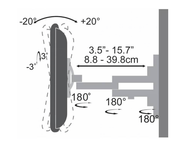 Sbox SBOX LCD-443 Zidni nosač 23"-55"