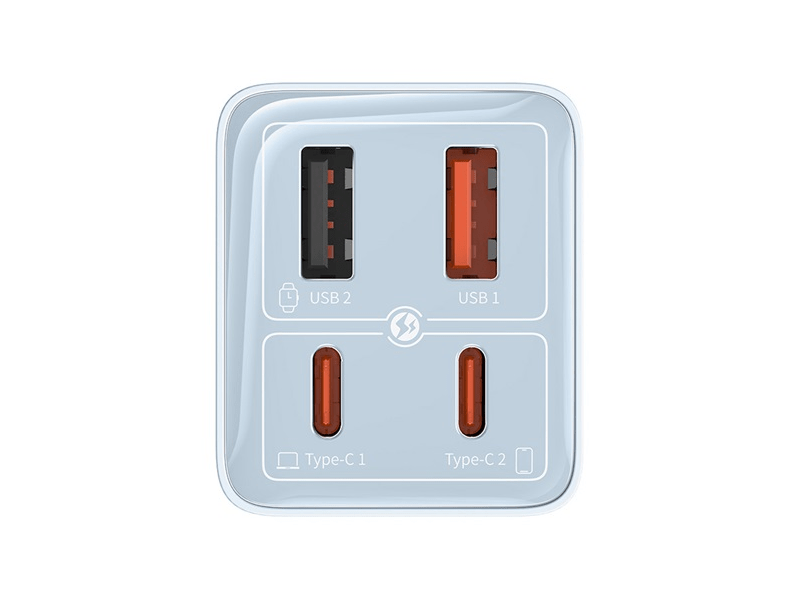 Baseus GaN6 Pro hálózati gyorstöltő 65W, kék (P1016270131300)