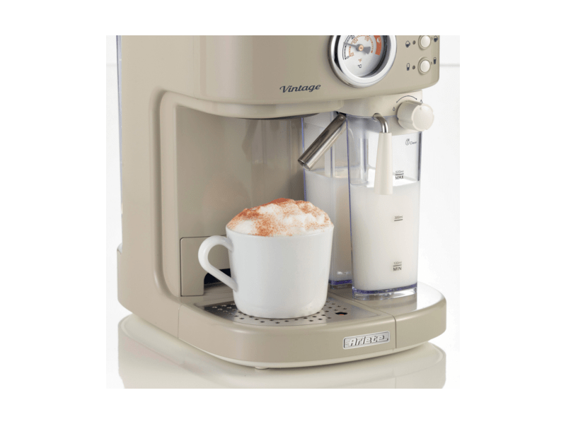 Ariete 1383 Vintage kávéfőző tejhabosítóval (bézs)