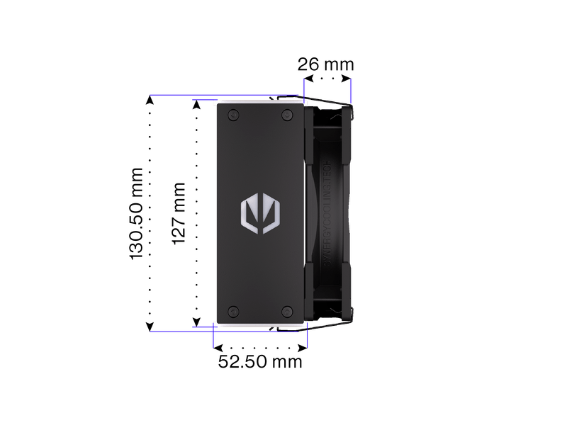 Endorfy Fera 5 Black ARGB Processzorhűtő, 120mm (EY3A012)