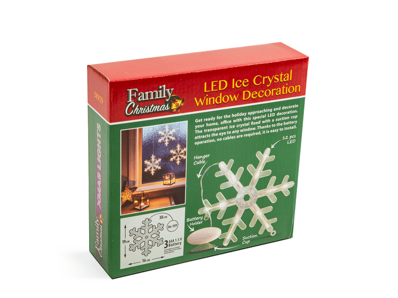 Family LED dekoráció - hópehely