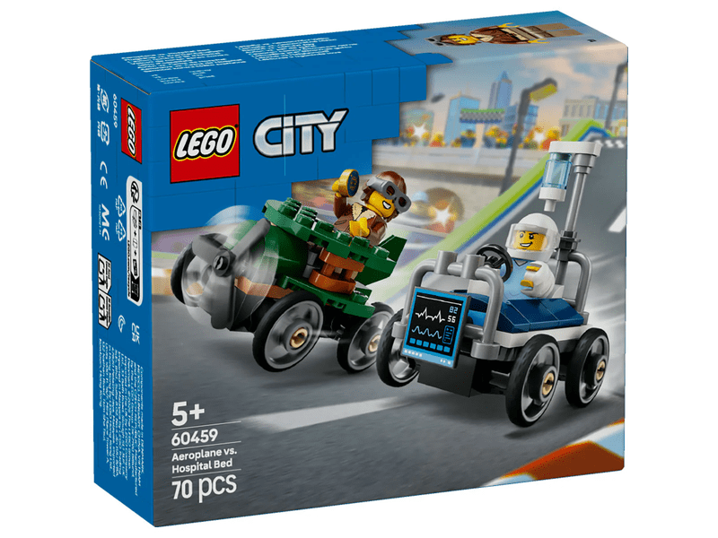 LEGO® City Zrakoplov vs. bolnički krevet, paket trkaćih automobila (60459)