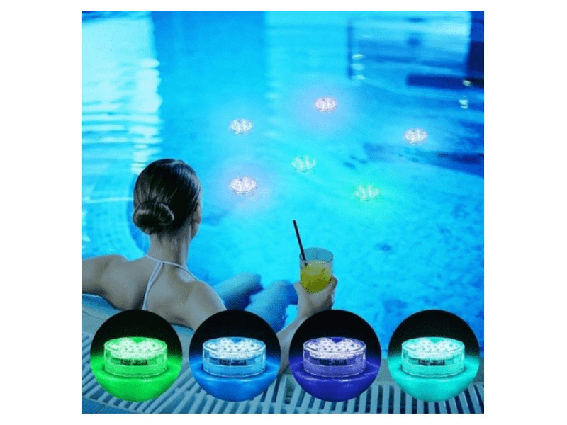 Smart medencevilágítás, 15 RGB LED, 3 x AA