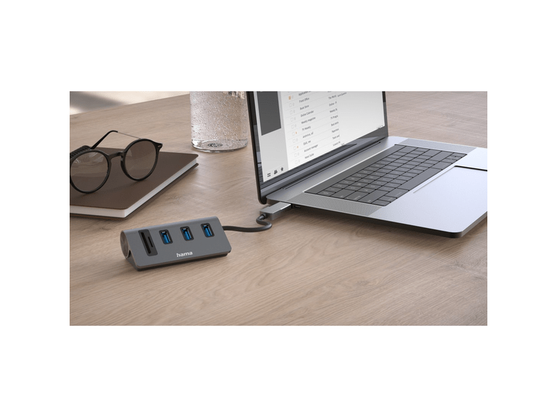 Hama 200140 USB 3.2 GEN1 HUB+čitač memorijskih kartica+USB-C OTG adapter