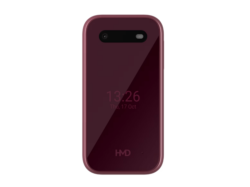 HMD 2660 Flip 4G Mobiltelefon, málnapiros (1GF033CPC1L04)