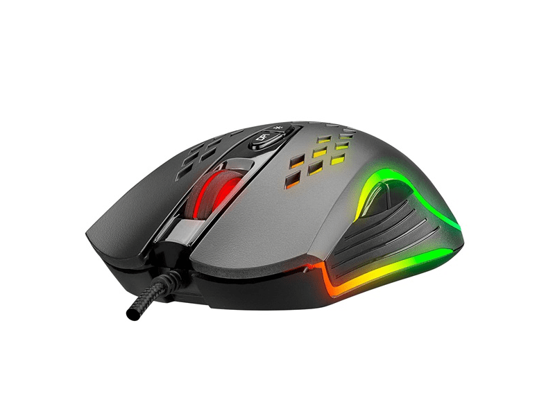 Everest SM-G07 METAFOR Gamer egér, 6400 DPI, 7gomb, optikai, fekete, RGB LED