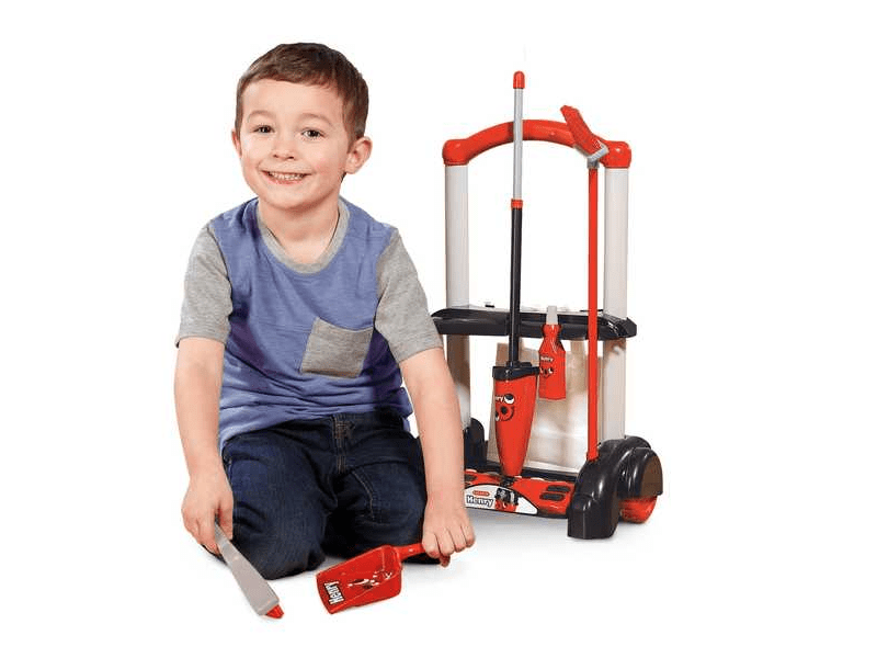 Henry játék takarító kocsi, 6 részes - piros (63060)