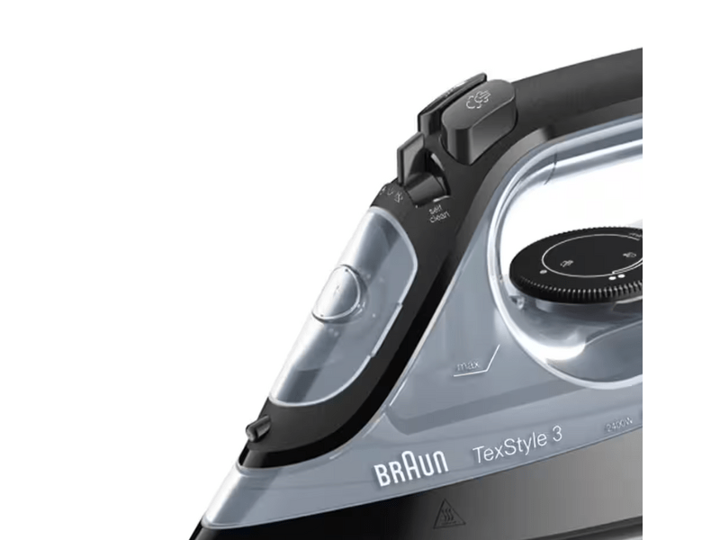 Braun TexStyle 3 SI 3055 parno glačalo, crno
