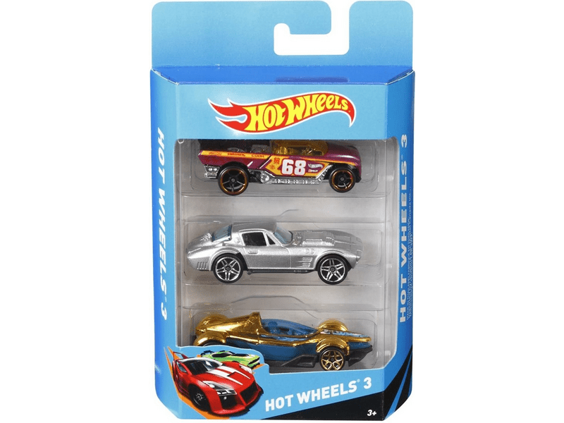 Hot Wheels kisautók, 3 darabos szett, többféle (K5904)