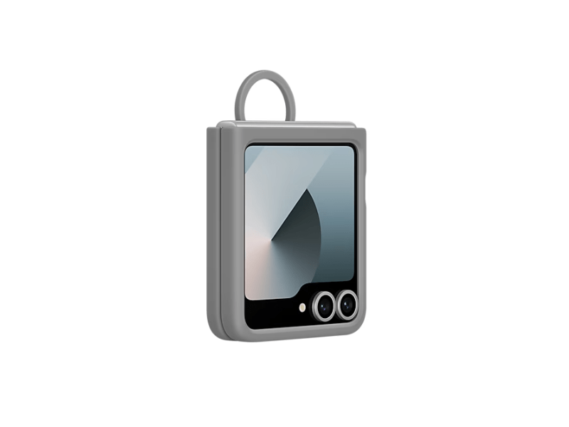 Samsung Galaxy Z Flip6 silikonska maska s prstenom, siva (EF-PF741TJEGWW)