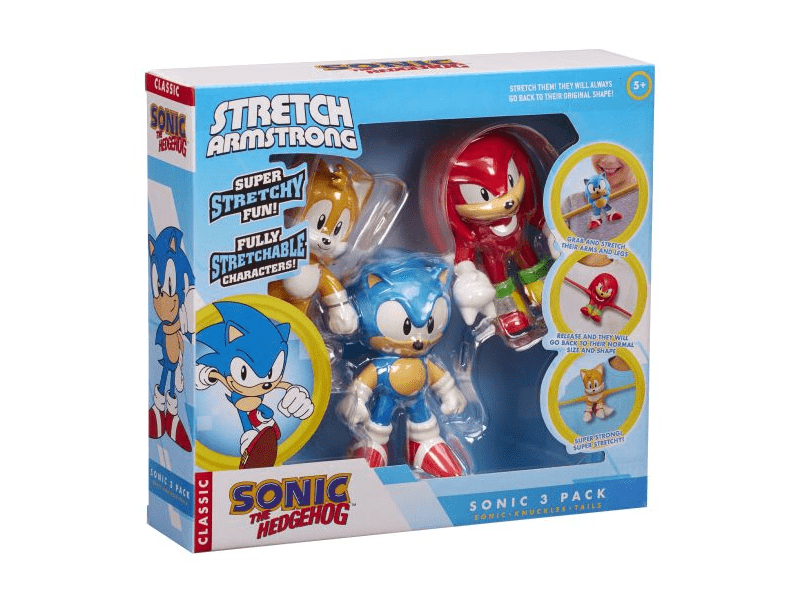 Stretch: Sonic nyújtható akciófigura - 3 db-os szett