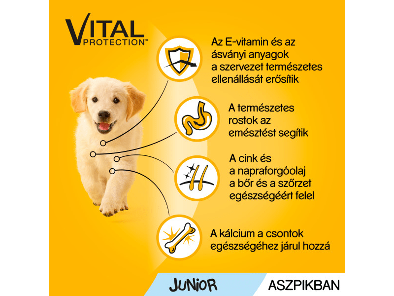 Pedigree tasakos eledel aszpikban kölyökkutyák számára, 12 x 100 g (272270)