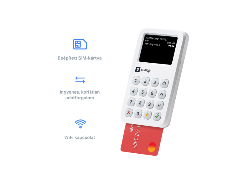 SumUp 3G bankkártya olvasó terminál (824.6002.01)