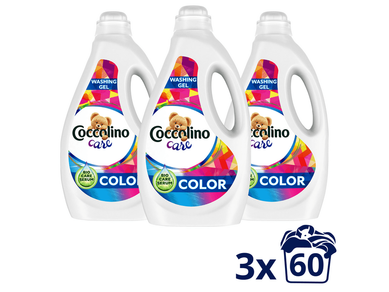 Coccolino Care Mosógél színes ruhákhoz, 3 x 2,4L