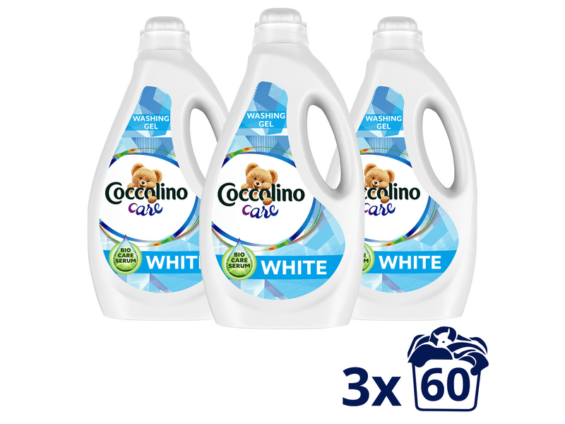 Coccolino Care Mosógél fehér ruhákhoz, 3 x 2,4L