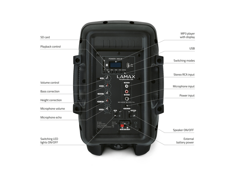 LAMAX PartyBoomBox300 Bluetooth hangszóró