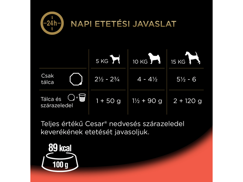 Cesar állateledel marhahússal&májjal felnőtt kutyáknak 150g