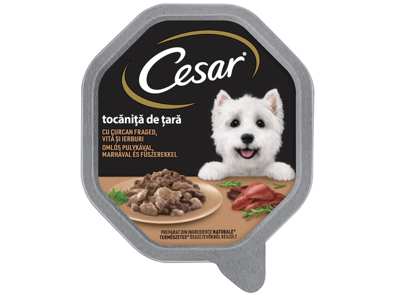 Cesar állateledel pulyka&marhahússal felnőtt kutyáknak 150g