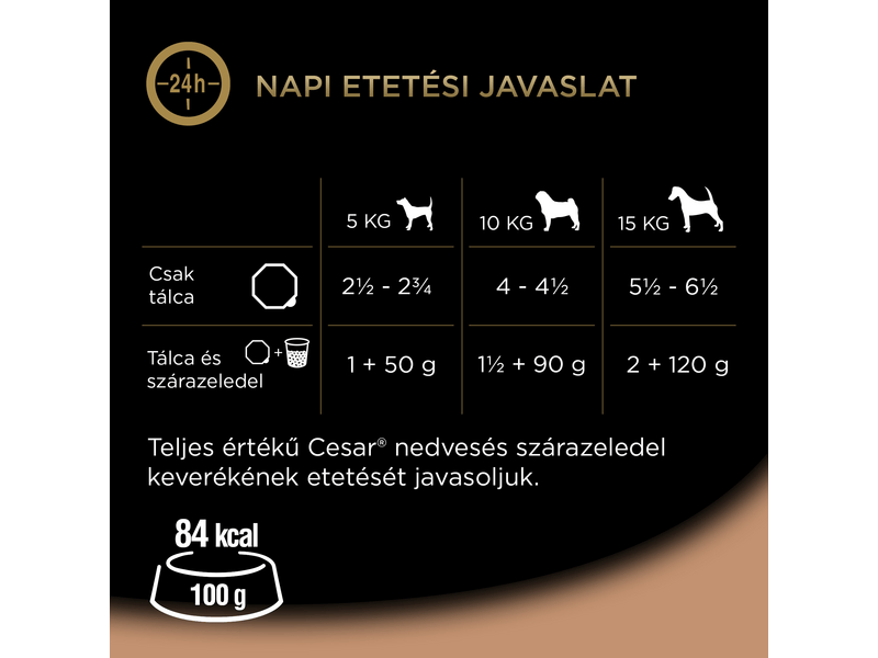Cesar állateledel pulyka&marhahússal felnőtt kutyáknak 150g