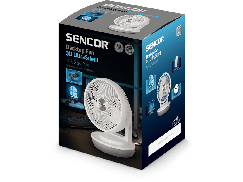 Sencor SFE 2340WH 3D UltraSilent Asztali ventilátor