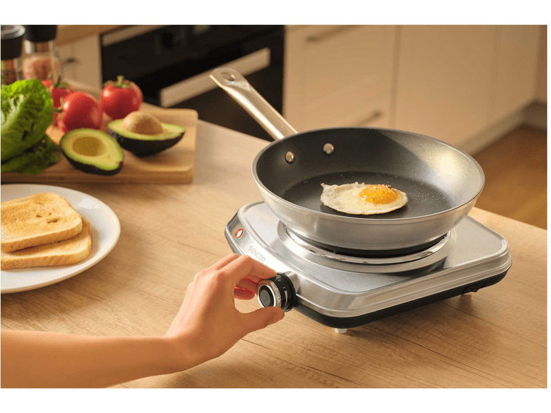 Elektromos főzőlap, 1 lapos, 1500W, inox
