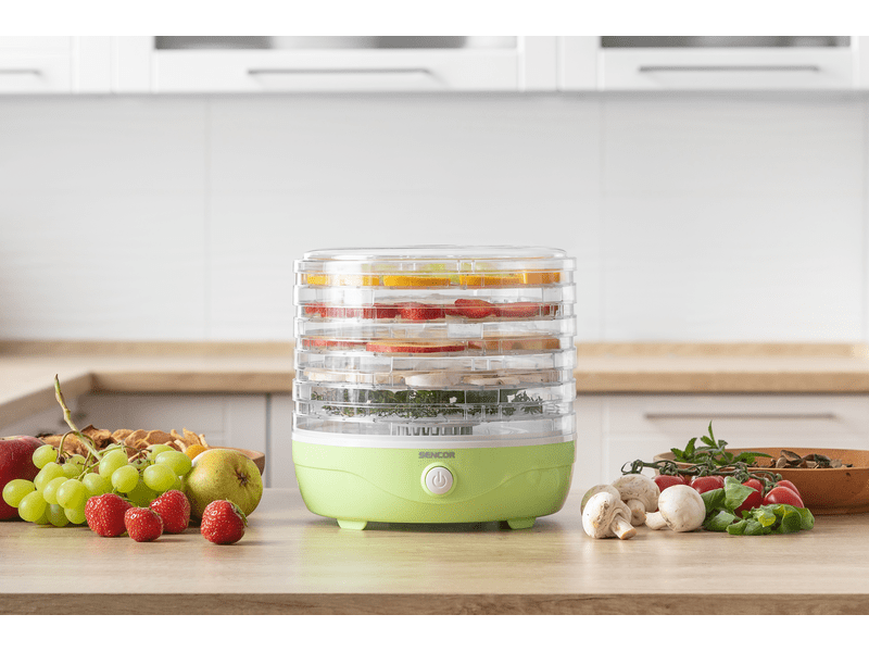 Sencor SFD 757GG Élelmiszer aszaló, 5 szita, zöld