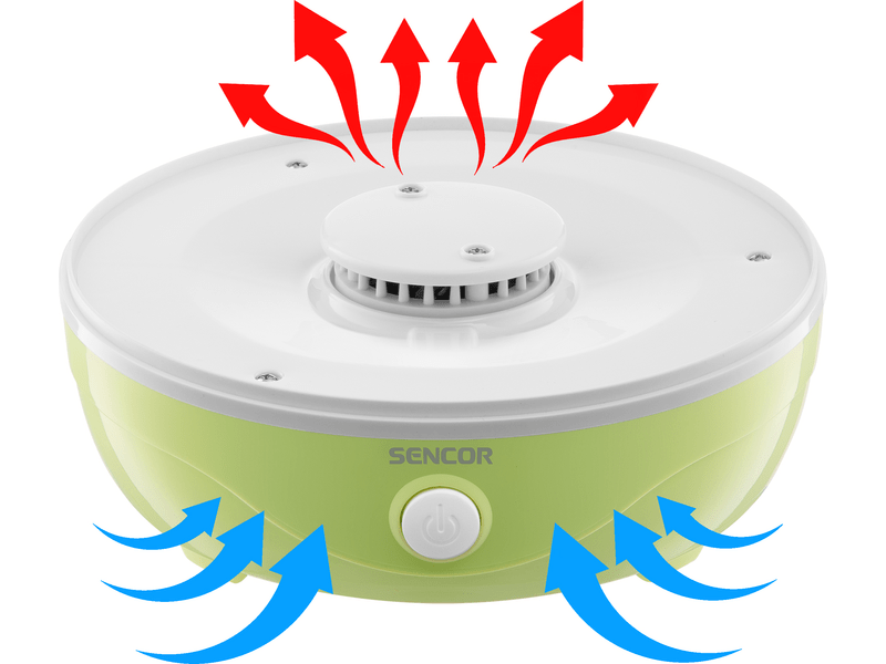 Sencor SFD 757GG Élelmiszer aszaló, 5 szita, zöld