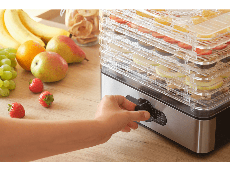 Sencor SFD 950SS Élelmiszer aszaló, 5 szita, fekete-acél