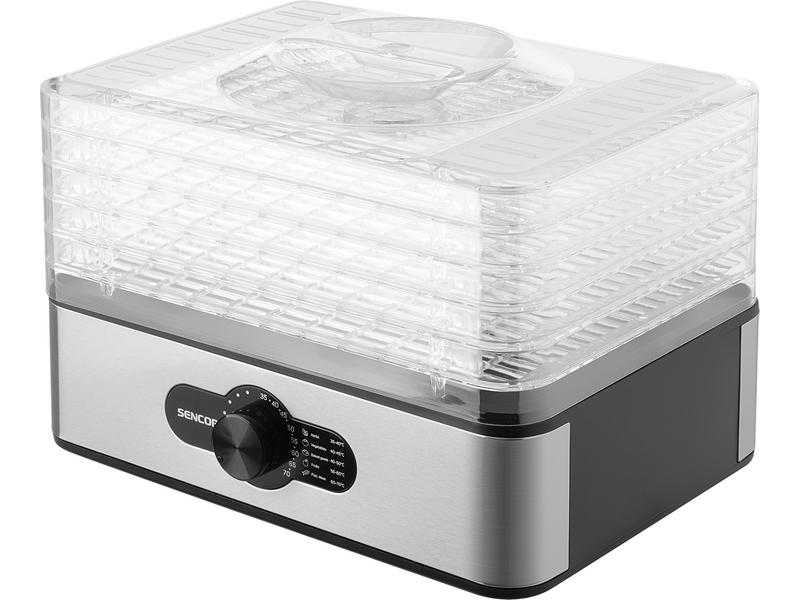 Sencor SFD 950SS Élelmiszer aszaló, 5 szita, fekete-acél