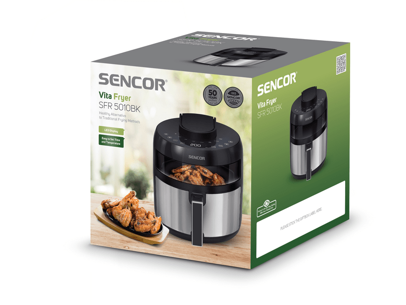 Sencor SFR 5010BK Forrólevegős sütő
