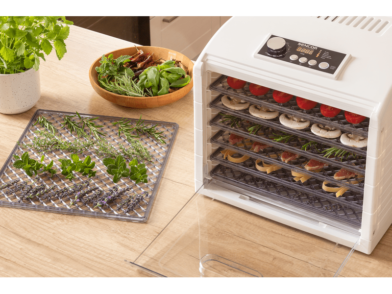 Sencor SFD 6500WH Élelmiszer aszaló, 6 szita, fehér