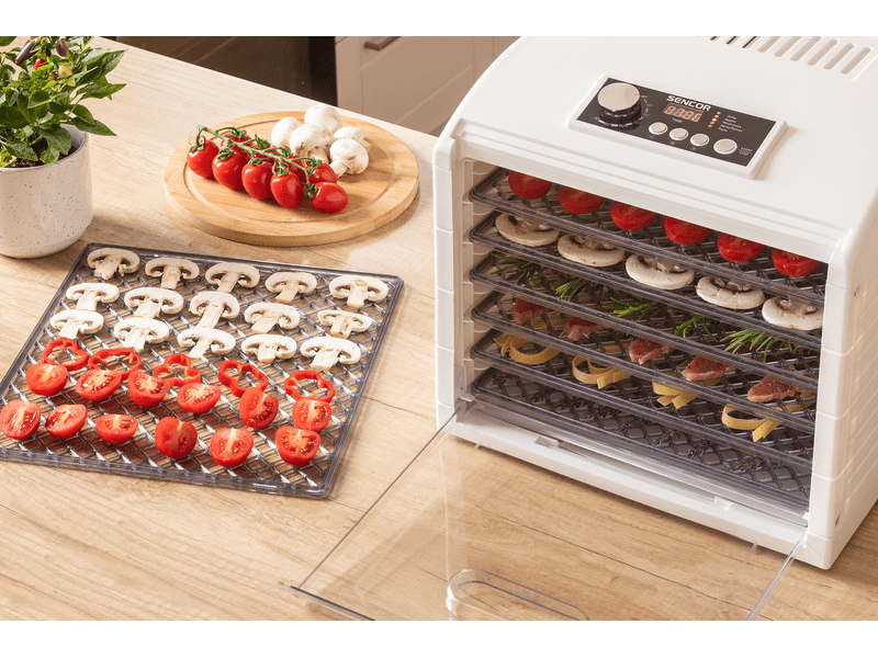 Sencor SFD 6500WH Élelmiszer aszaló, 6 szita, fehér