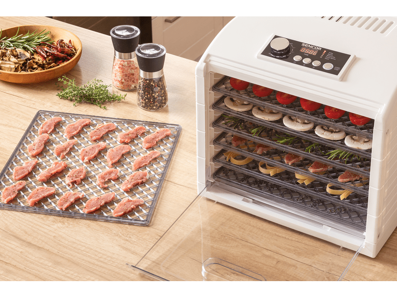 Sencor SFD 6500WH Élelmiszer aszaló, 6 szita, fehér