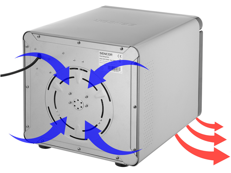 Sencor SFD 7750SS Élelmiszer aszaló, 6 szita, fekete