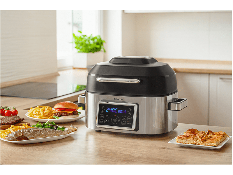 Airfryer, 1660W, 6L, fekete/ezüst