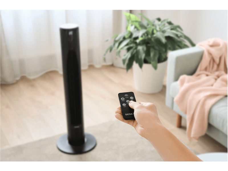 Oszlop ventilátor fekete