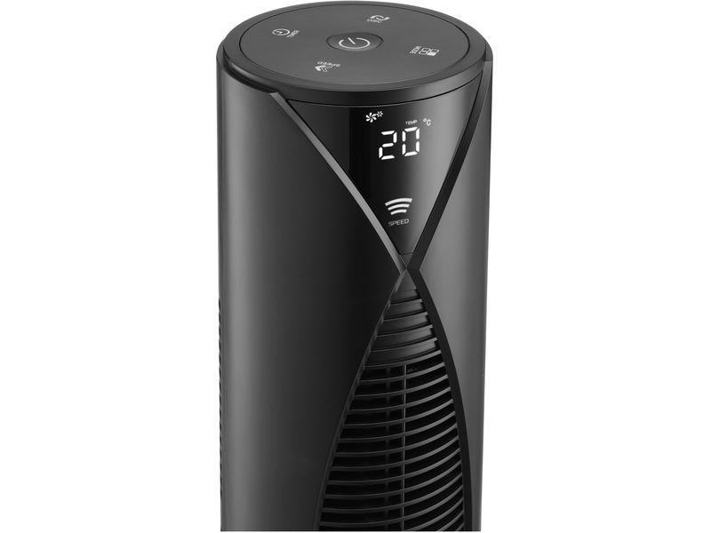 Oszlop ventilátor fekete