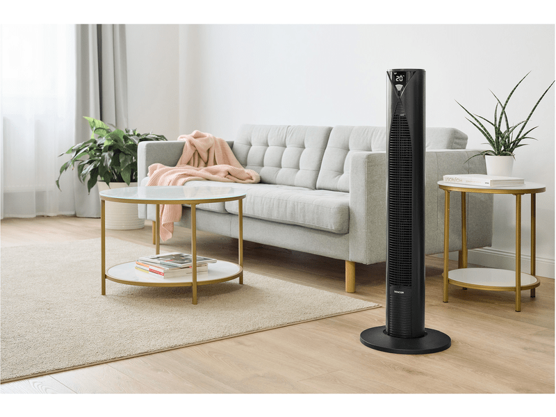 Oszlop ventilátor fekete