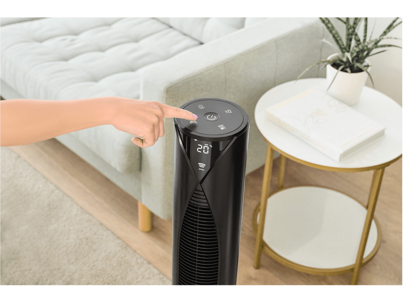 Oszlop ventilátor fekete
