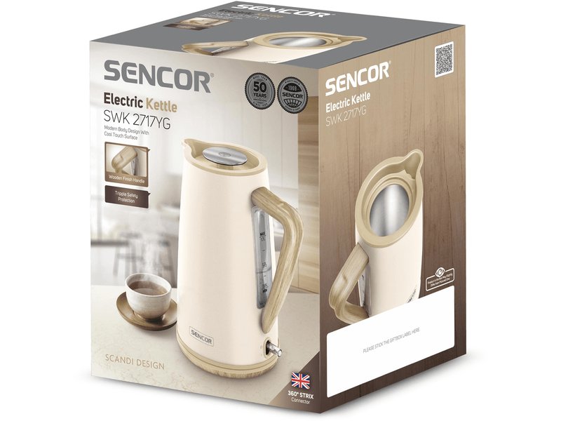 Vízforraló, 2250W, 1.7L, bézs