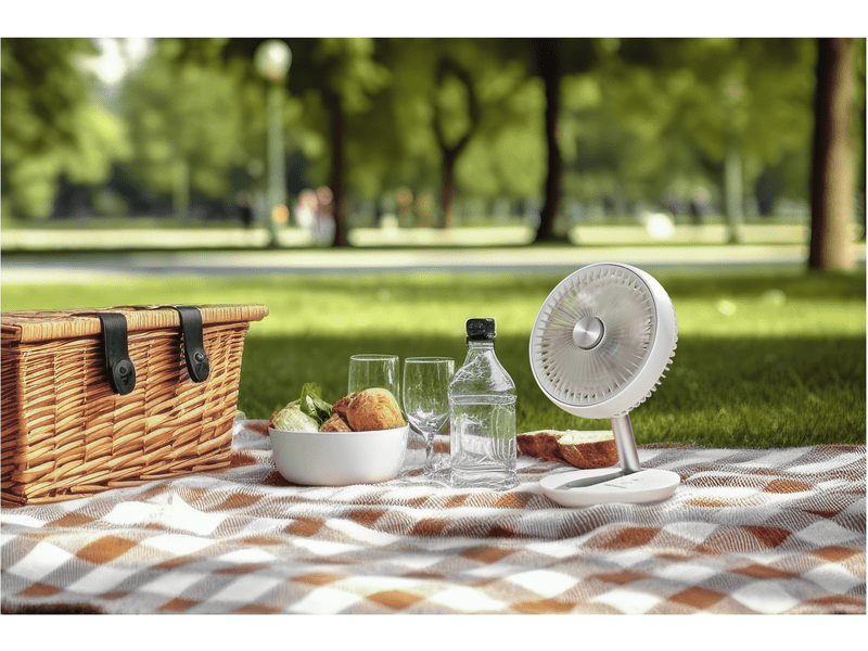 Akkus ventilátor 18cm fehér
