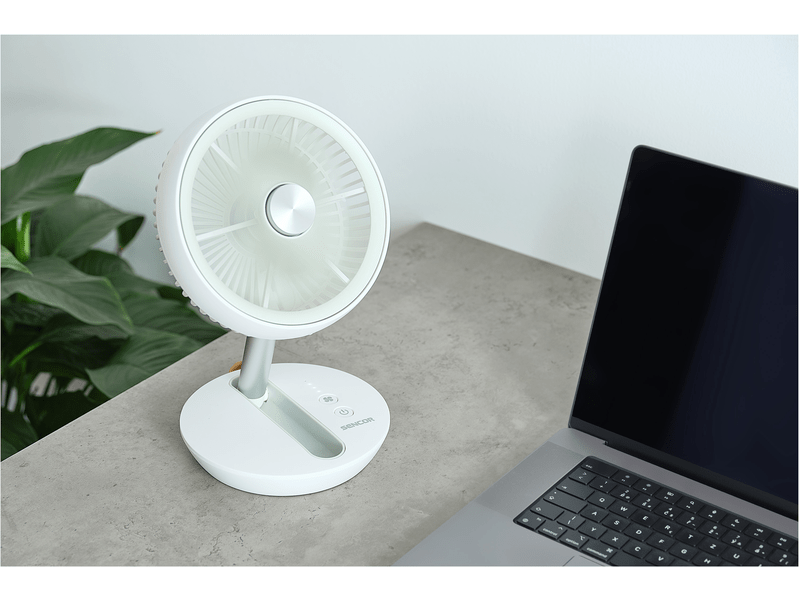 Akkus ventilátor 18cm fehér