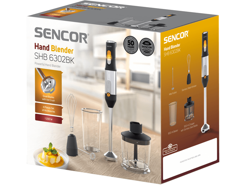 4in1 botmixer, 1200W, fekete