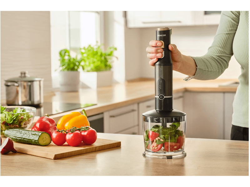 6in1 botmixer, 1200W, fekete