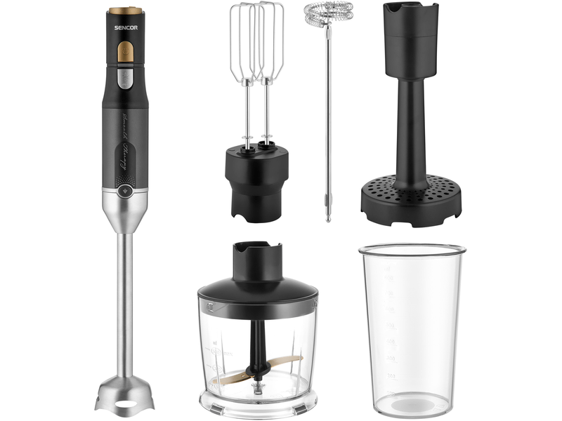 6in1 botmixer, 1200W, fekete